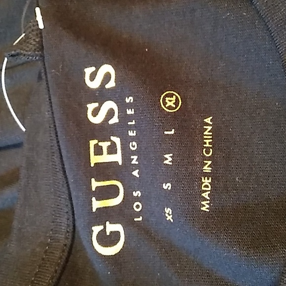 Nwt Guess Black& Gold Sequin Top (XL) - Picture 5 of 7